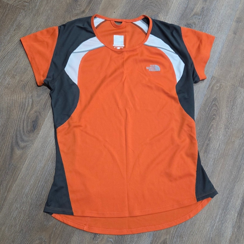 The North Face Flight Series VaporWick Running Shirt Orange Gray Womens Large - Picture 1 of 7